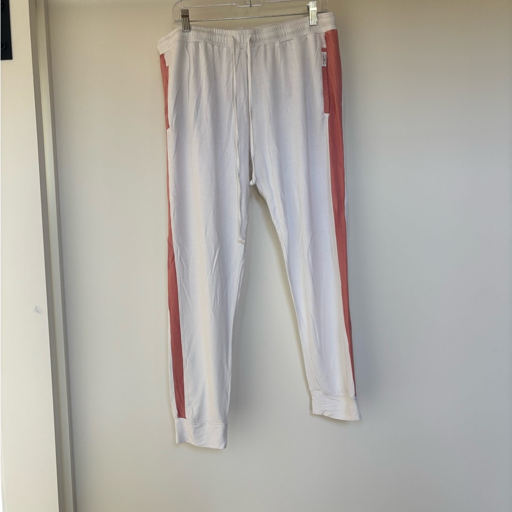 The Laundry Room White and Pink Track Pants